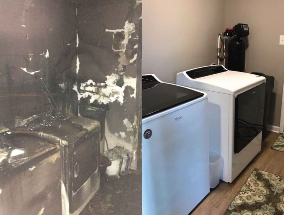 Washer and Dryer Fire Damage Restoration in Indianapolis